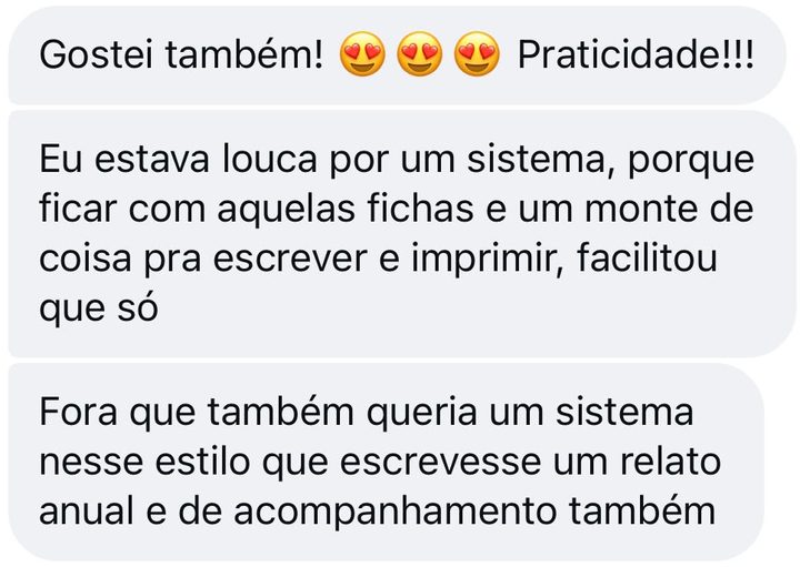 Depoimento de compradora do Gerador