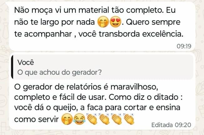 Depoimento de compradora do Gerador